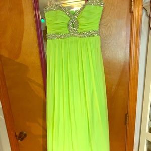 Lime green prom dress